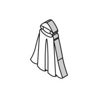 capa ropa de calle hembra isométrica icono vector ilustración