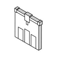 building layout 3d printer isometric icon vector illustration