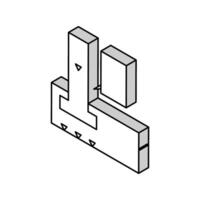 carga en columna isométrica icono vector ilustración