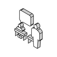 pupil answer isometric icon vector illustration