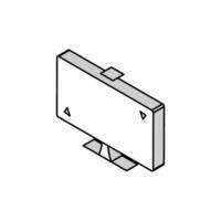 diagonal computer monitor isometric icon vector illustration