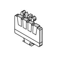 oled computadora monitor isométrica icono vector ilustración