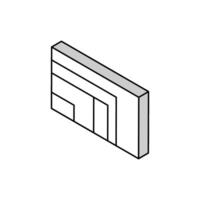 different resolution and diagonal computer monitor isometric icon vector illustration