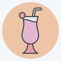 Icon Cocktail 4. related to Cocktails,Drink symbol. color mate style. simple design editable. simple illustration vector
