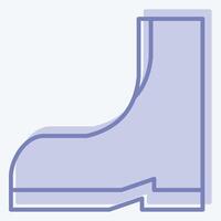 Icon High Boot. related to Fashion symbol. two tone style. simple design editable. simple illustration vector