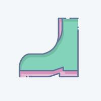 Icon High Boot. related to Fashion symbol. doodle style. simple design editable. simple illustration vector