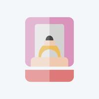 Icon Ring Box. related to Jewelry symbol. flat style. simple design editable. simple illustration vector