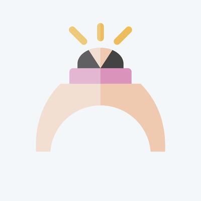 Icon Ring 2. related to Jewelry symbol. flat style. simple design editable. simple illustration
