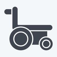 Icon Wheelchair. related to Medical symbol. glyph style. simple design editable. simple illustration vector