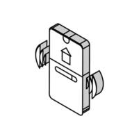 móvil solicitud para controlar y ajuste inteligente hogar isométrica icono vector ilustración