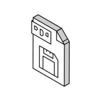 save pdf file isometric icon vector illustration