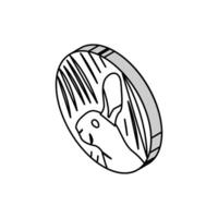 rabbit chinese horoscope animal isometric icon vector illustration