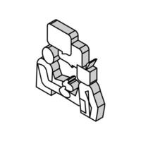 artificial intelligence work introduction isometric icon vector illustration