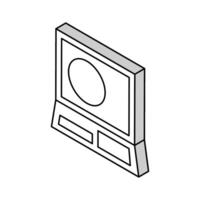 radar system isometric icon vector illustration