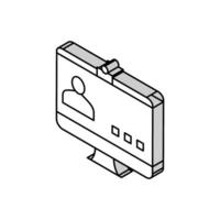 online education isometric icon vector illustration