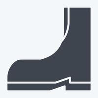 Icon High Boot. related to Fashion symbol. glyph style. simple design editable. simple illustration vector