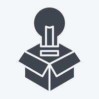 Icon Packaging Design. related to Creative Concept symbol. glyph style. simple design editable. simple illustration vector