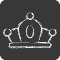 Icon Crown. related to Jewelry symbol. chalk Style. simple design editable. simple illustration vector