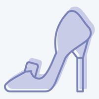 Icon High Heel. related to Fashion symbol. two tone style. simple design editable. simple illustration vector