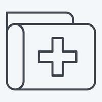 Icon Medical Records. related to Medical symbol. line style. simple design editable. simple illustration vector