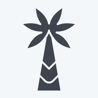 Icon Palm Tree. related to Kenya symbol. glyph style. simple design editable. simple illustration vector