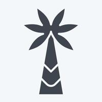 Icon Palm Tree. related to Kenya symbol. glyph style. simple design editable. simple illustration vector