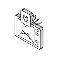 electronic gadget repair isometric icon vector illustration