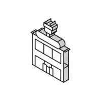 electronics store building isometric icon vector illustration