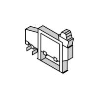 loading stone machine isometric icon vector illustration