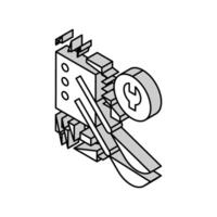 solder and repair electronic isometric icon vector illustration