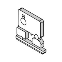 sysadmin information about virus isometric icon vector illustration