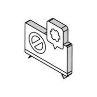 tv repair isometric icon vector illustration