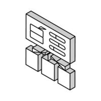 testing system isometric icon vector illustration