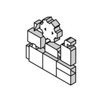 industrial equipment debugging isometric icon vector illustration