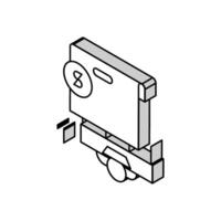rent trailer agreement isometric icon vector illustration
