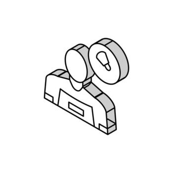 limpieza Servicio trabajador isométrica icono vector ilustración