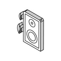 dynamic speaker isometric icon vector illustration