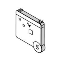 fecha para pagar préstamo isométrica icono vector ilustración