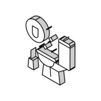 toilet cleaning isometric icon vector illustration