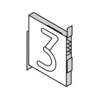 fifth number isometric icon vector illustration