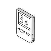 multifunctional pos terminal isometric icon vector illustration