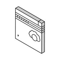 online access to cloud, or hacking account isometric icon vector illustration