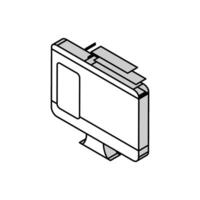 codificación teléfono solicitud en computadora isométrica icono vector ilustración