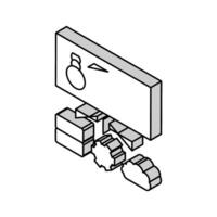 virus on server, cloud and computer components isometric icon vector illustration