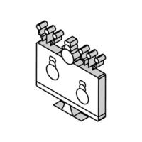 computer virus isometric icon vector illustration