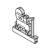 espacio base construcción isométrica icono vector ilustración