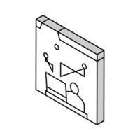 desarrollador trabajando y codificación programa isométrica icono vector ilustración