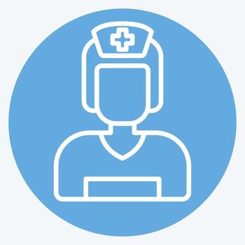 Icon Doctor. related to Medical symbol. blue eyes style. simple design editable. simple illustration vector