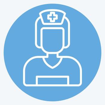 Icon Doctor. related to Medical symbol. blue eyes style. simple design editable. simple illustration vector