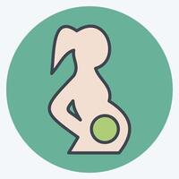 Icon Pregnant. related to Medical symbol. color mate style. simple design editable. simple illustration vector